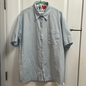 Old Navy Men’s Short Sleeve Linen  Button Down Shirt - L